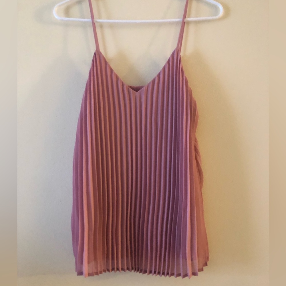 Pink Pleated Camisole/ Tank